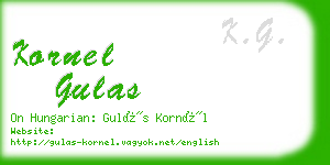 kornel gulas business card